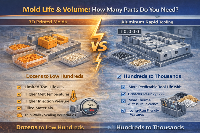 3D Printed Injection Molds vs Aluminum Rapid Tooling - Kemal