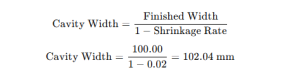 hdpe shrinkage compensation