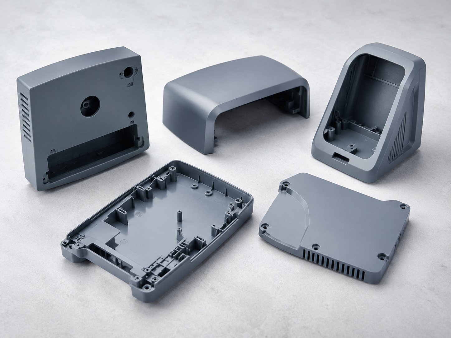 Nylon injection molded lightweight housings, covers and enclosure components