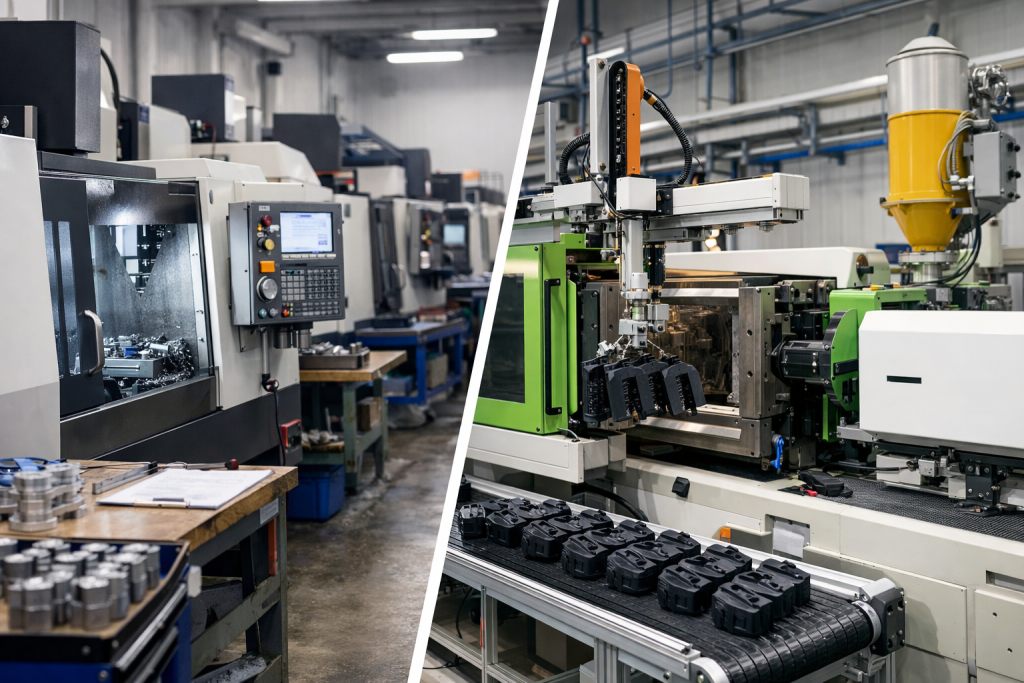 prototype to production cnc machining injection molding
