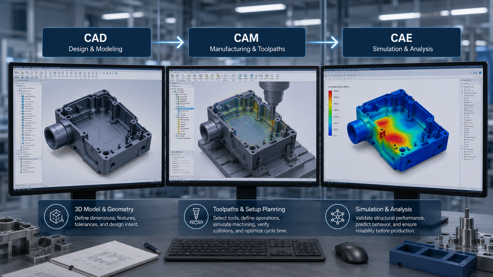 cad 3d model and 2d drawing