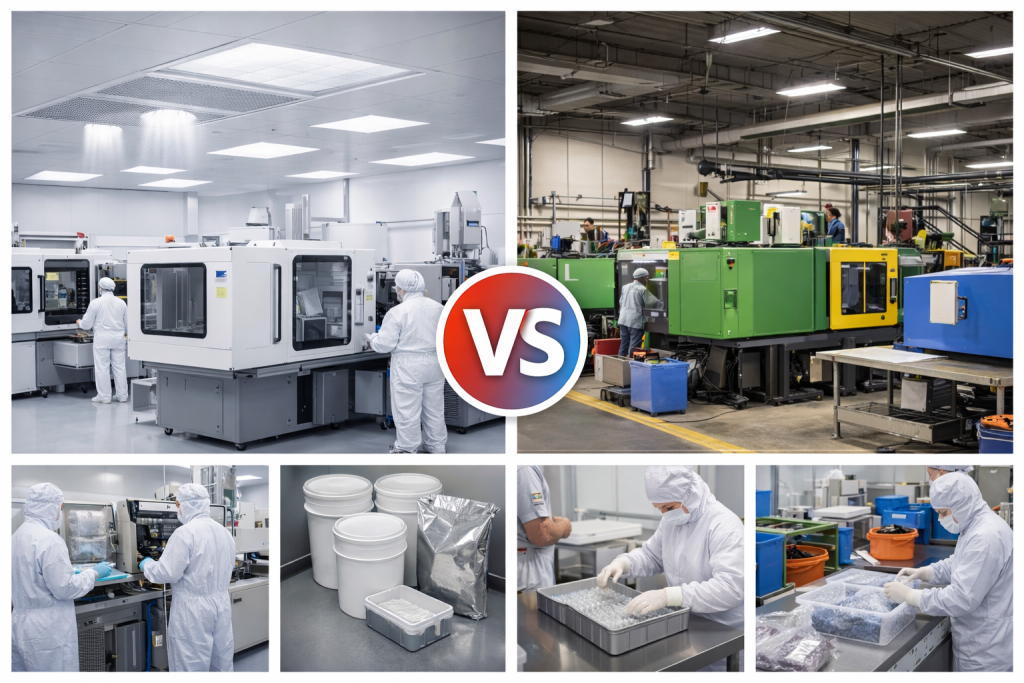 cleanroom injection molding vs standard injection molding