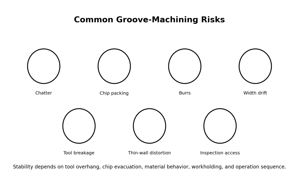 common groove machining problems