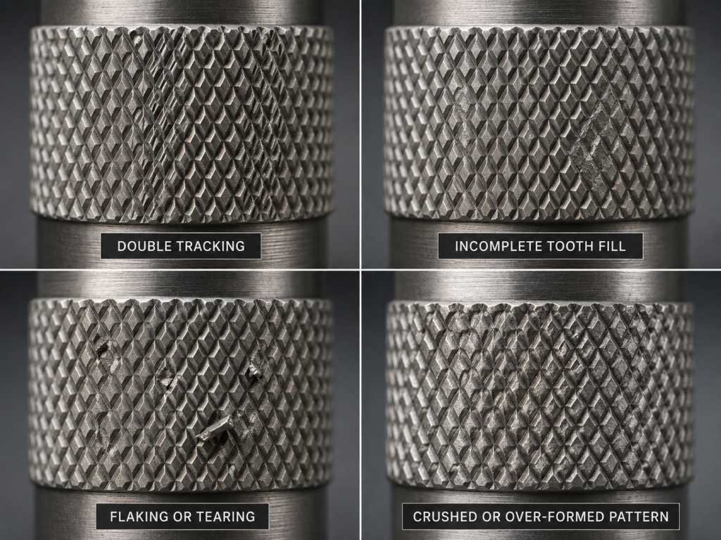 common knurling defects examples