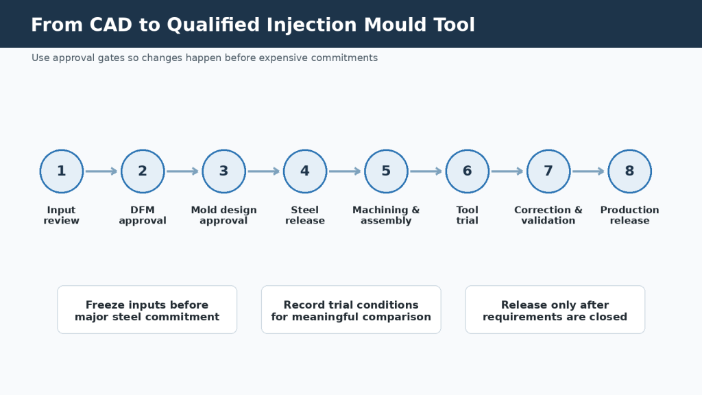 from cad to qualified injection mould tool