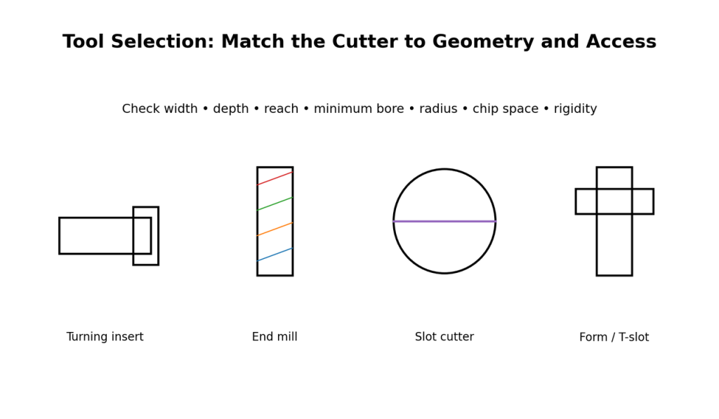 groove machining tool selection