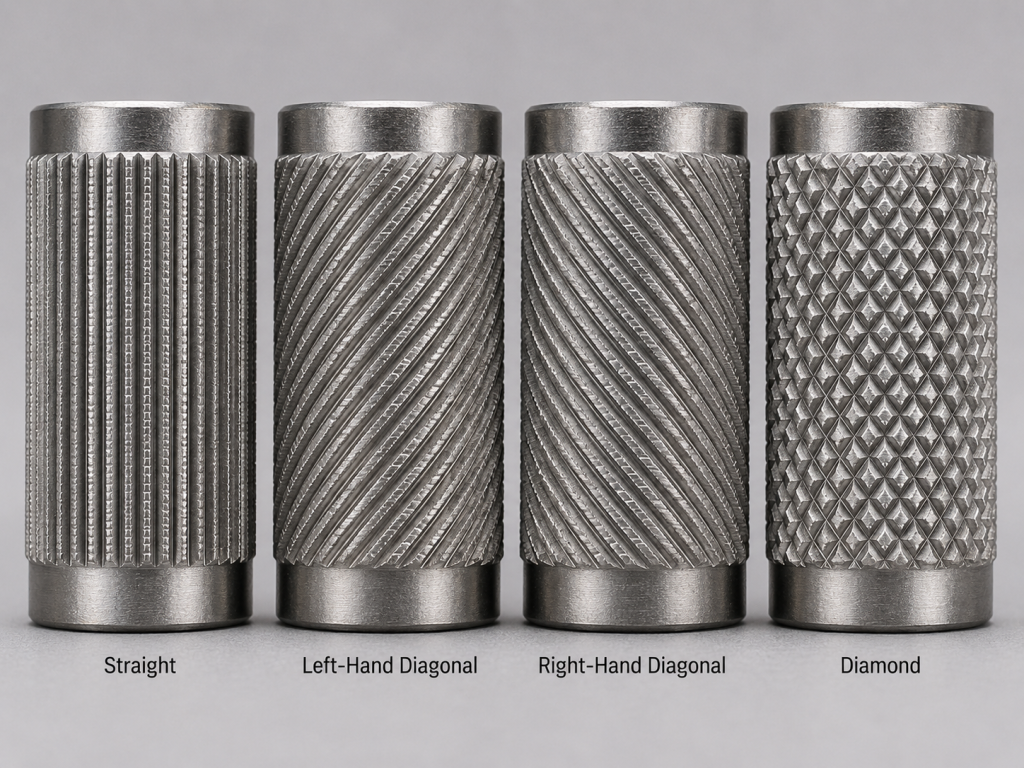 knurling pattern types comparison