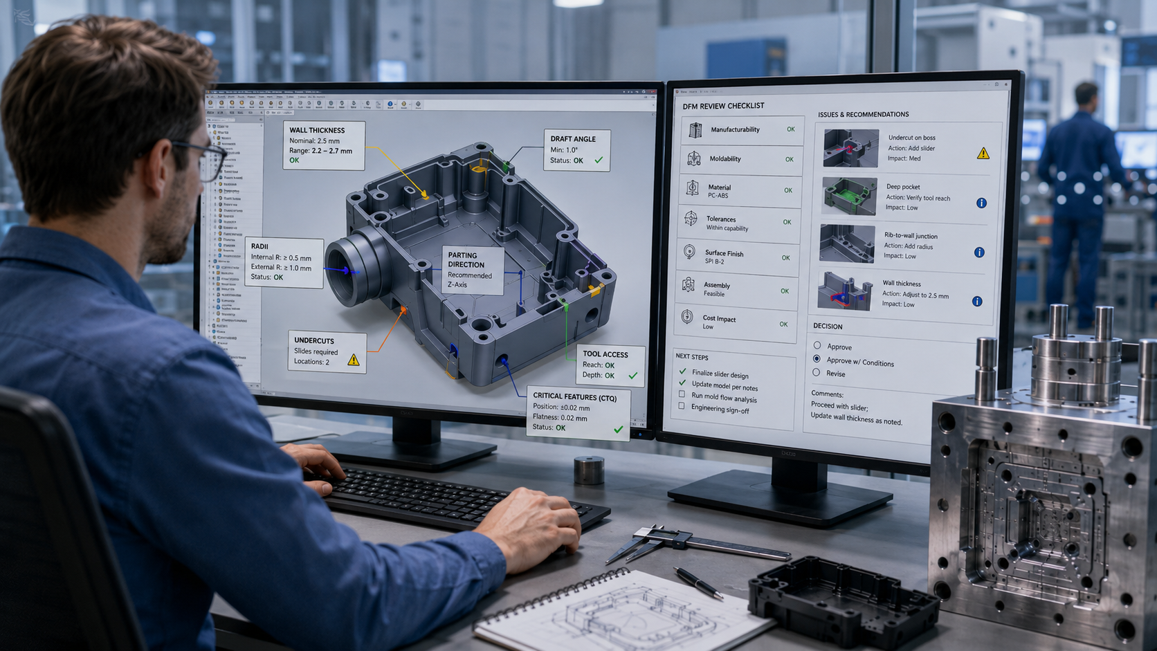 manufacturing ready cad dfm review