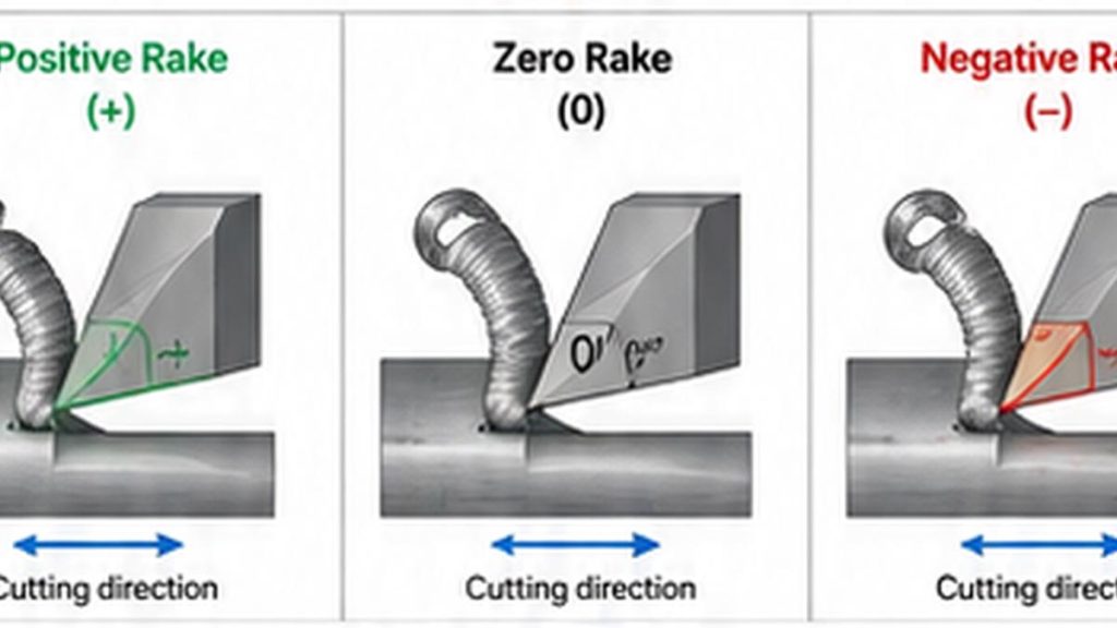 positive zero negative rake angle