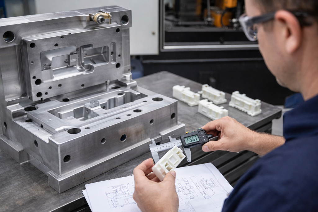 prototype tooling aluminum mold trial shot inspection