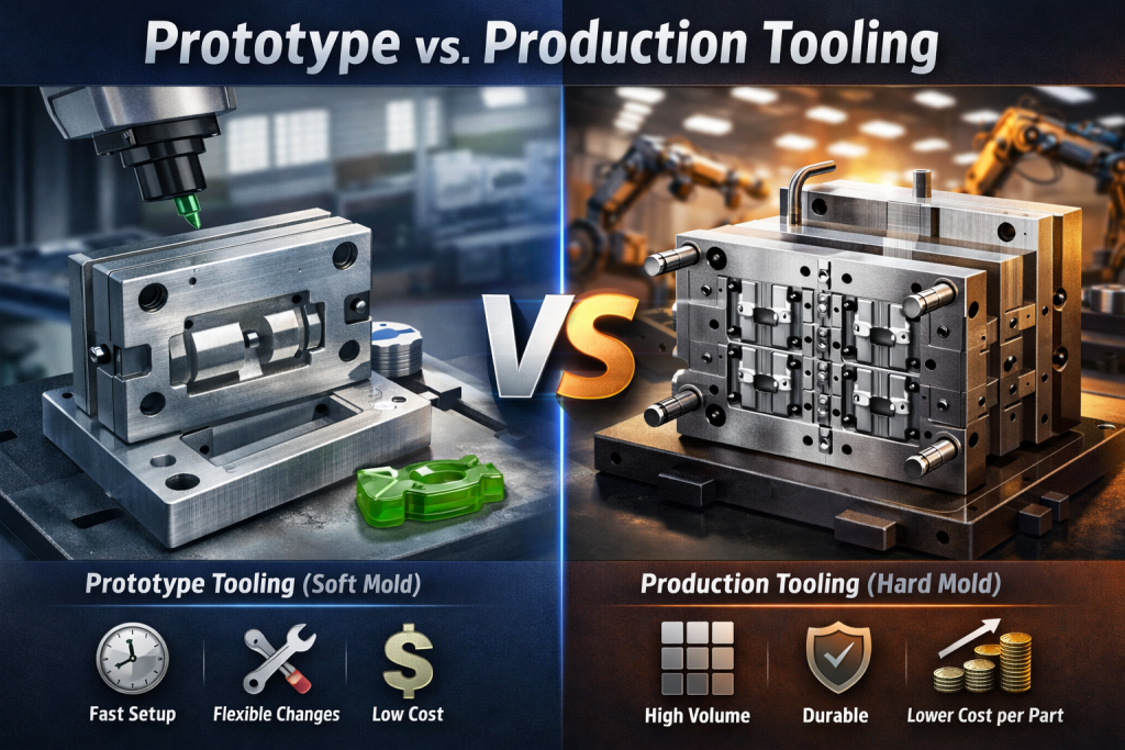 prototype vs production tooling soft vs hard mold
