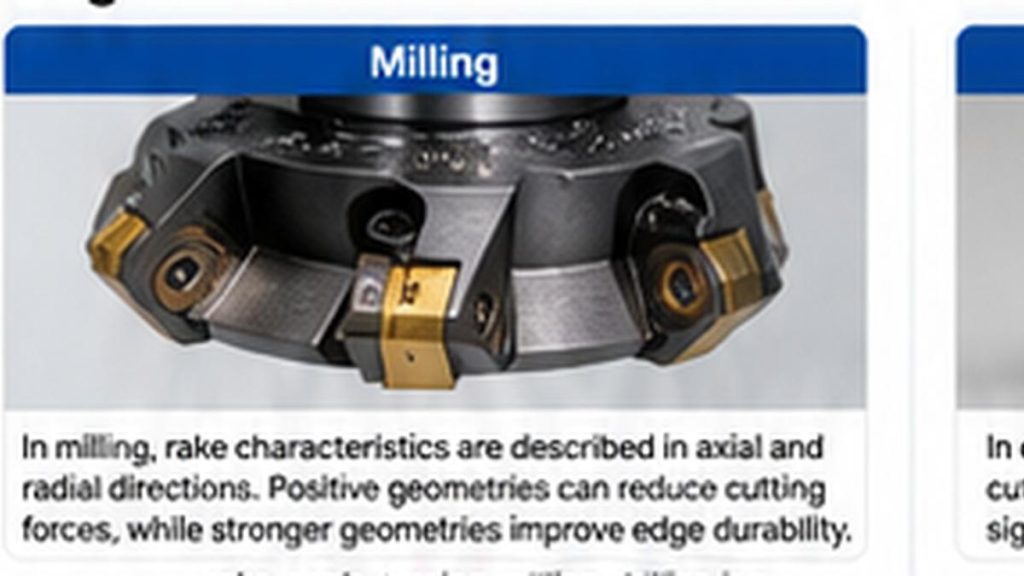 rake angle turning milling drilling