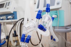 components,of,medical,device,for,ventilating,lungs,in,hospital